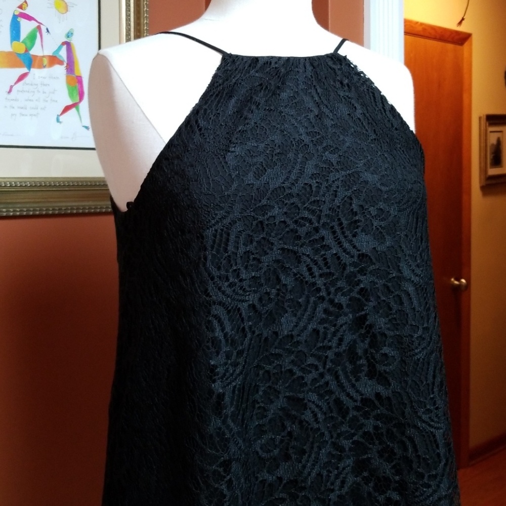 Zara black lace mini dress